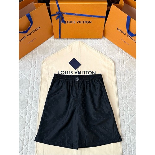 LV 2025SS Monogram Shorts - Black