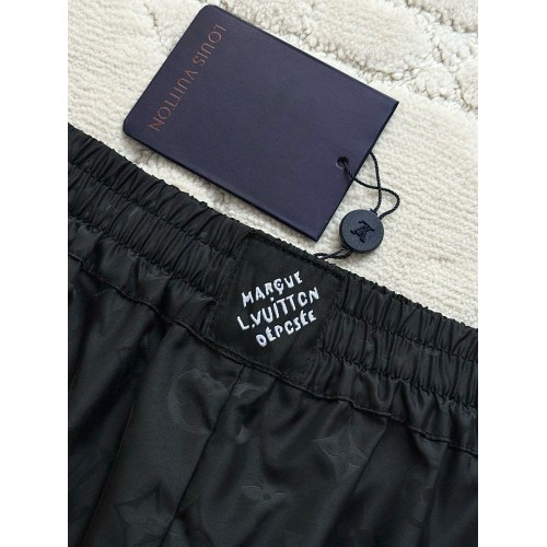 LV 2025SS Monogram Shorts - Black