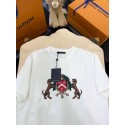 LV 2025SS Pearl and Diamond Embroidered Short Sleeve - White LV 2025SS Pearl and Diamond Embroidered Short Sleeve - White