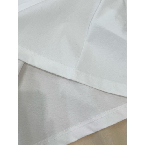 LV 2025SS Pearl and Diamond Embroidered Short Sleeve - White LV 2025SS Pearl and Diamond Embroidered Short Sleeve - White