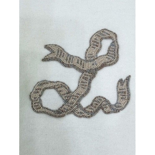 LV 2025SS Pearlescent Gauze Badge Short Sleeve LV 2025SS Pearlescent Gauze Badge Short Sleeve