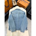 LV 2025SS Pocket Embroidery Washed Denim Jacket - Light Blue LV 2025SS Pocket Embroidery Washed Denim Jacket - Light Blue