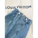LV 2025SS Pocket Embroidery Washed Denim Jacket - Light Blue LV 2025SS Pocket Embroidery Washed Denim Jacket - Light Blue