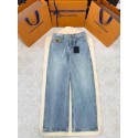 LV 2025SS Pocket Embroidery Washed Jeans - Light Blue LV 2025SS Pocket Embroidery Washed Jeans - Light Blue