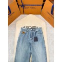 LV 2025SS Pocket Embroidery Washed Jeans - Light Blue LV 2025SS Pocket Embroidery Washed Jeans - Light Blue