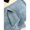 LV 2025SS Pocket Embroidery Washed Jeans - Light Blue LV 2025SS Pocket Embroidery Washed Jeans - Light Blue