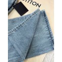 LV 2025SS Pocket Embroidery Washed Jeans - Light Blue LV 2025SS Pocket Embroidery Washed Jeans - Light Blue