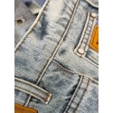 LV 2025SS Pocket Embroidery Washed Jeans - Light Blue LV 2025SS Pocket Embroidery Washed Jeans - Light Blue
