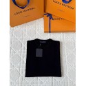 LV 2025SS Rhinestone Gradient Short Sleeve - Black