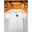 LV 2025SS Rhinestone Gradient Short Sleeve - White