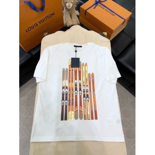 LV 2025SS Skateboard Print Short Sleeve - White