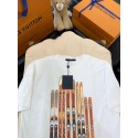 LV 2025SS Skateboard Print Short Sleeve - White LV 2025SS Skateboard Print Short Sleeve - White
