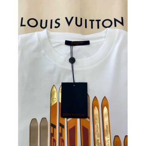 LV 2025SS Skateboard Print Short Sleeve - White LV 2025SS Skateboard Print Short Sleeve - White