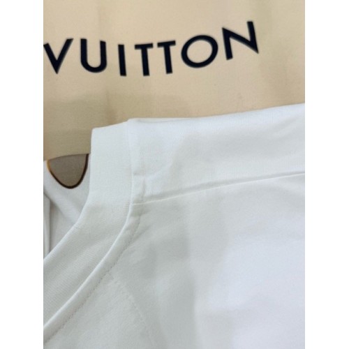 LV 2025SS Skateboard Print Short Sleeve - White LV 2025SS Skateboard Print Short Sleeve - White