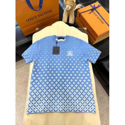 LV 2025SS Ski Series Ski Knitted Short Sleeve