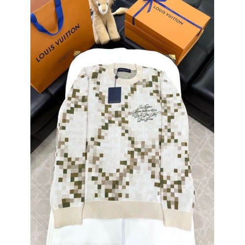 LV 2025SS Snake Year Colorful Checkerboard Sweater