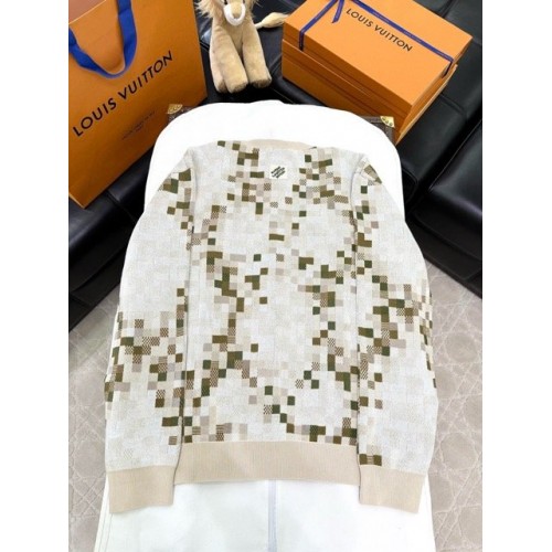 LV 2025SS Snake Year Colorful Checkerboard Sweater