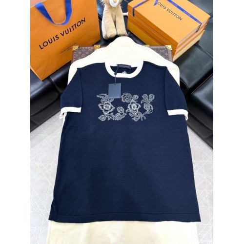 LV 2025SS Sunflower Knit Short Sleeve