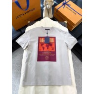 LV 2025SS World Map Art Pattern Series Short Sleeve - White
