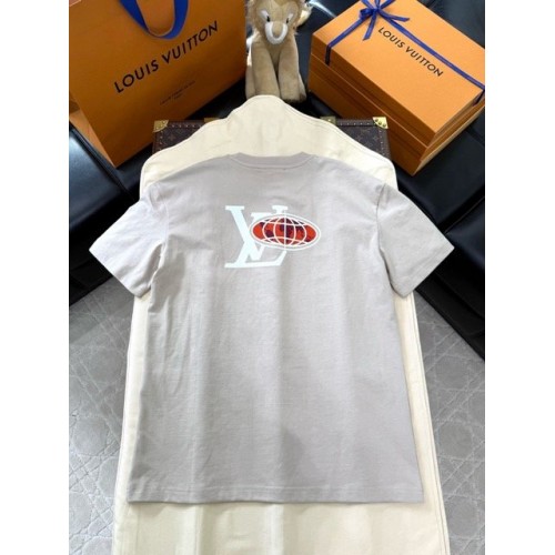 LV 2025SS World Map Art Pattern Series Short Sleeve - White