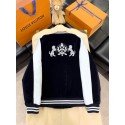 LV 2025SS Year of the Snake Embroidered Velvet Baseball Jacket LV 2025SS Year of the Snake Embroidered Velvet Baseball Jacket