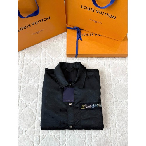 LV 25SS Black Tricolor Jacquard Jacket