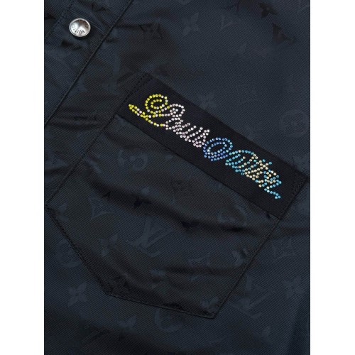 LV 25SS Black Tricolor Jacquard Jacket