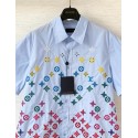 LV 25SS Colorful Hollow Embossed Shirt