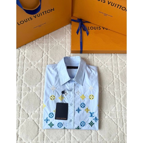 LV 25SS Colorful Hollow Embossed Shirt