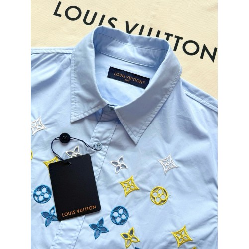 LV 25SS Colorful Hollow Embossed Shirt