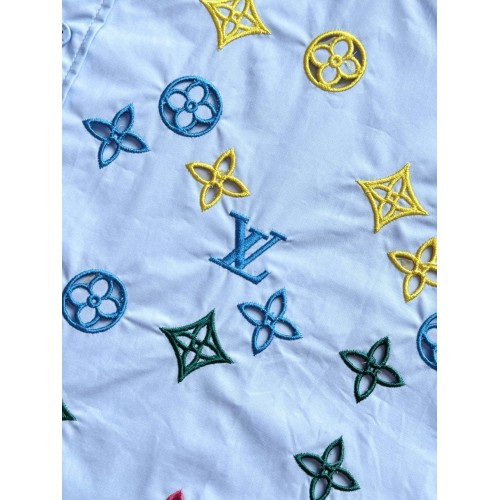 LV 25SS Colorful Hollow Embossed Shirt