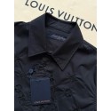LV 25SS Hollow Pattern Shirt - Black LV 25SS Hollow Pattern Shirt - Black