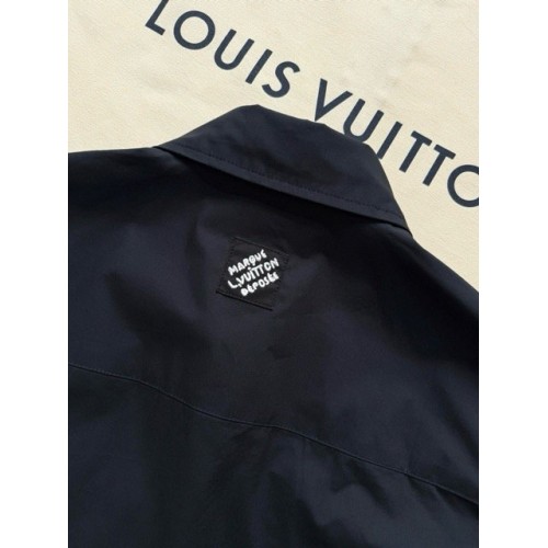 LV 25SS Hollow Pattern Shirt - Black LV 25SS Hollow Pattern Shirt - Black