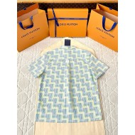 LV 25SS Ladder Check Print Short Sleeve Shirt