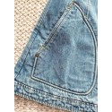 LV 25SS Nautical Collection Women's Collarless Denim Dress LV 25SS Nautical Collection Women's Collarless Denim Dress