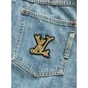 LV 25SS Nautical Collection Women's Collarless Denim Dress LV 25SS Nautical Collection Women's Collarless Denim Dress