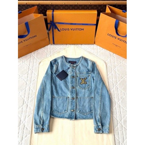 LV 25SS Nautical Series Women's Collarless Denim Long Sleeve