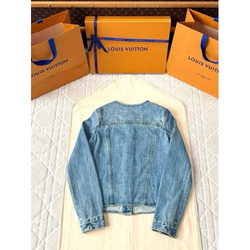 LV 25SS Nautical Series Women's Collarless Denim Long Sleeve