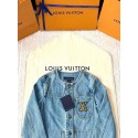 LV 25SS Nautical Series Women's Collarless Denim Long Sleeve LV 25SS Nautical Series Women's Collarless Denim Long Sleeve