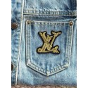 LV 25SS Nautical Series Women's Collarless Denim Long Sleeve LV 25SS Nautical Series Women's Collarless Denim Long Sleeve