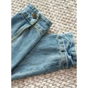 LV 25SS Nautical Series Women's Collarless Denim Long Sleeve LV 25SS Nautical Series Women's Collarless Denim Long Sleeve