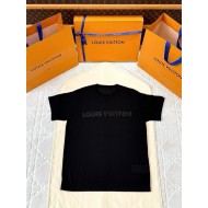 LV 25SS New Women's Logo Short Sleeve - Black