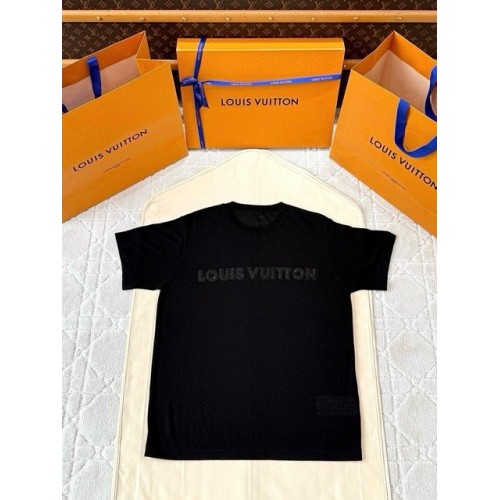 LV 25SS New Women's Logo Short Sleeve - Black
