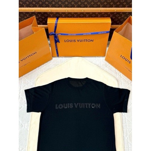 LV 25SS New Women's Logo Short Sleeve - Black LV 25SS New Women's Logo Short Sleeve - Black