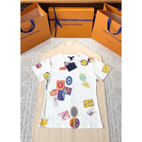 LV 25SS Rainbow Holiday Print Short Sleeve