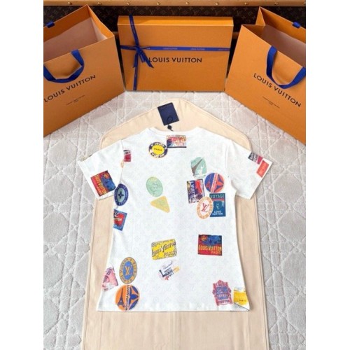LV 25SS Rainbow Holiday Print Short Sleeve