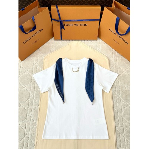 LV 25SS Sailing Resort Series Metal Button Scarf Short Sleeve