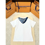 LV 25SS Sailing Resort Series Metal Button Scarf Short Sleeve