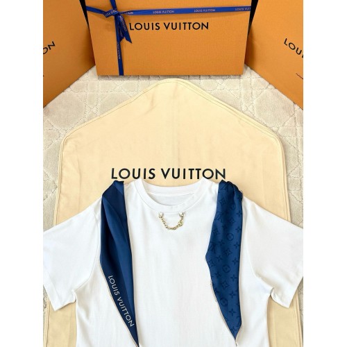 LV 25SS Sailing Resort Series Metal Button Scarf Short Sleeve