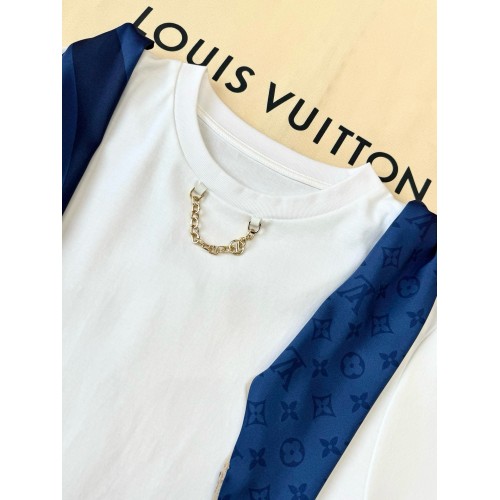 LV 25SS Sailing Resort Series Metal Button Scarf Short Sleeve